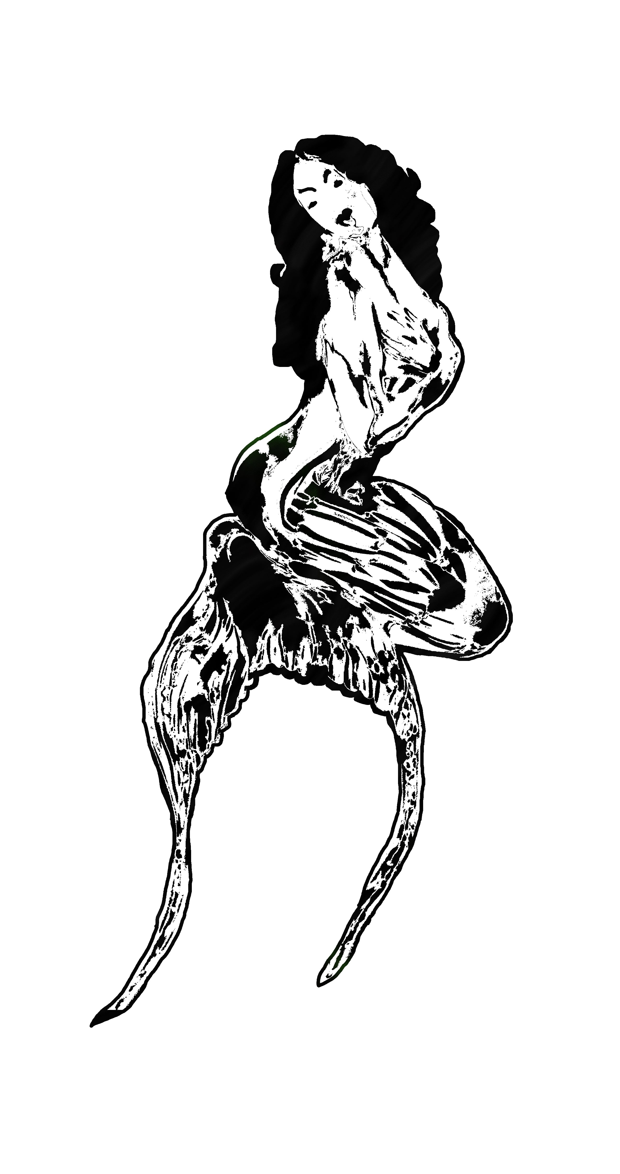 Mermaid B/W